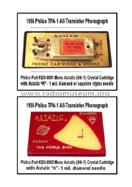 All Transistor Portable Phonograph TPA-1 M32; Philco, Philadelphia (ID = 1307851) R-Player