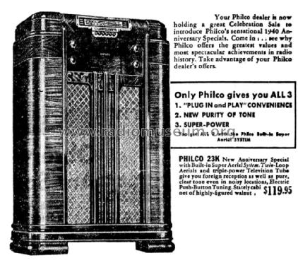 23K ; Philco Products Ltd. (ID = 1429479) Radio