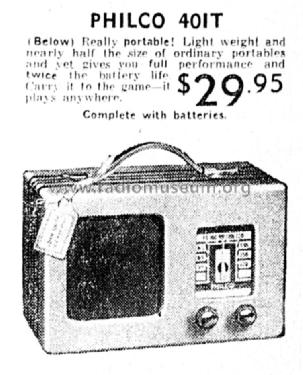 401T 'Little Pal' ; Philco Products Ltd. (ID = 1429503) Radio