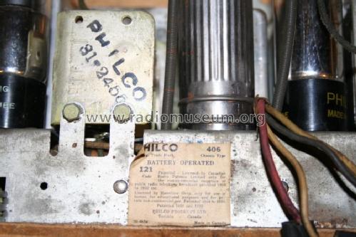 406T Ch= 406; Philco Products Ltd. (ID = 1122698) Radio