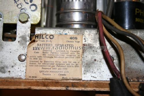 406T Ch= 406; Philco Products Ltd. (ID = 1122699) Radio