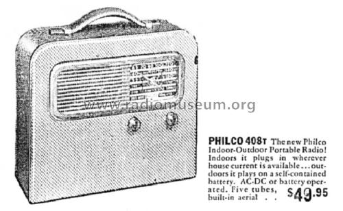 408T ; Philco Products Ltd. (ID = 1430653) Radio