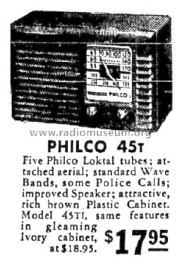 45TI ; Philco Products Ltd. (ID = 1430610) Radio