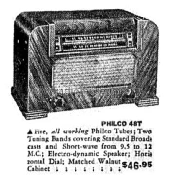 48T Code 121; Philco Products Ltd. (ID = 1431385) Radio