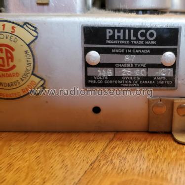 87 ; Philco Products Ltd. (ID = 2817111) Radio