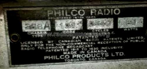 Ch= 368A?; Philco Products Ltd. (ID = 2702134) Radio