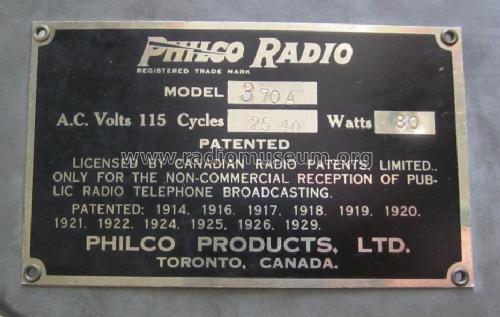 Lazyboy Chairside 370A; Philco Products Ltd. (ID = 2081933) Radio