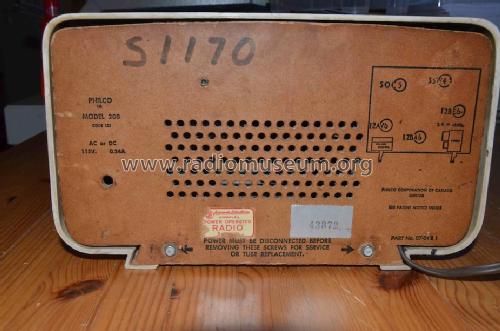 208 Code 122; Philco Products Ltd. (ID = 1403389) Radio