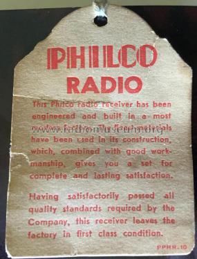 F101 Ch= 41AC1; Philco Radio & (ID = 2679863) Radio