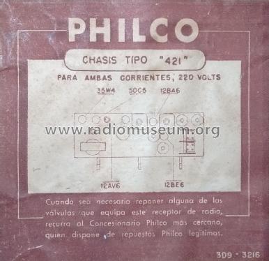 Tropic Ch= 421; Philco Radio of (ID = 2690506) Radio