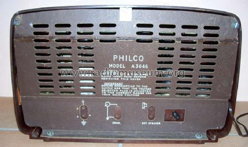 A3646; Philco Radio & (ID = 1258991) Radio