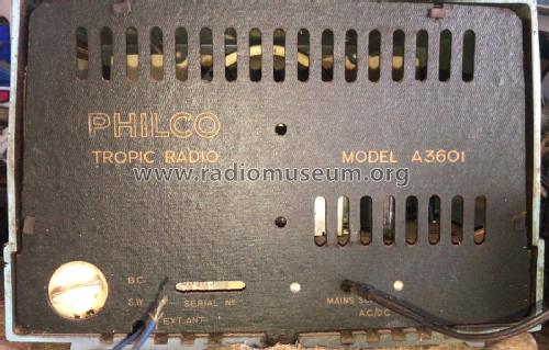 Tropic A-3601; Philco Radio & (ID = 2910340) Radio
