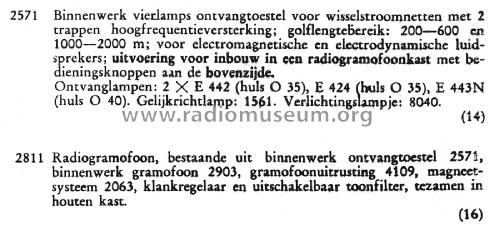 Radio chassis for 2811 2571; Philips; Eindhoven (ID = 2774440) Radio