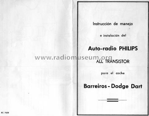 All-Transistor para Barreiros-Dodge Dart ; Philips Ibérica, (ID = 1821726) Car Radio