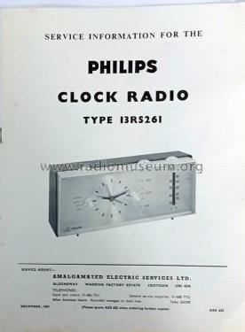 Clock Radio 13RS261 /00X; Philips Electrical, (ID = 2831241) Radio