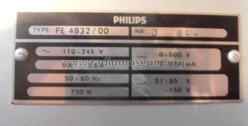 Stabilisiertes Netzgerät - Stabilized power supply PE4832 /00; Philips; Eindhoven (ID = 2604595) A-courant