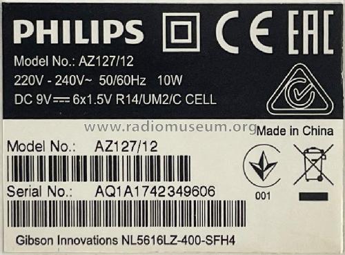 CD Soundmachine AZ127 /12; Philips 飞利浦; (ID = 3085990) Radio