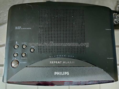 FM/MW Clock Radio AJ3240 /00; Philips 飞利浦; (ID = 2826947) Radio