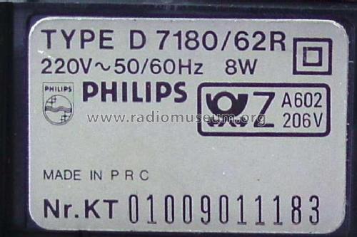 Radio Cassette Recorder D7180 /62R; Philips 飞利浦; (ID = 1881307) Radio