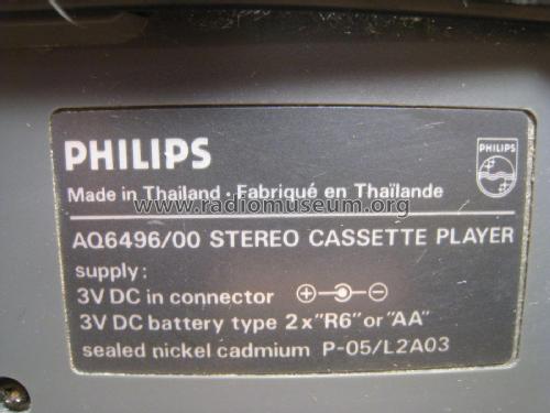 Stereo Cassette Player AQ6496/00; Philips 飞利浦; (ID = 2113720) R-Player