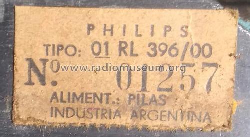 01RL396 /00; Philips Argentina, (ID = 2927821) Radio