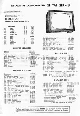 21TAL215U; Philips Argentina, (ID = 2301000) Télévision