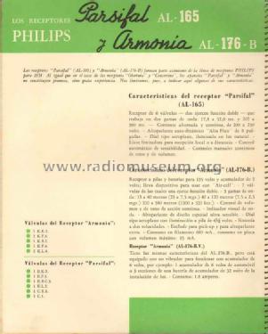 Armonia AL176-B; Philips Argentina, (ID = 828609) Radio