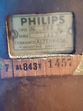 AL843T; Philips Argentina, (ID = 2501664) Radio