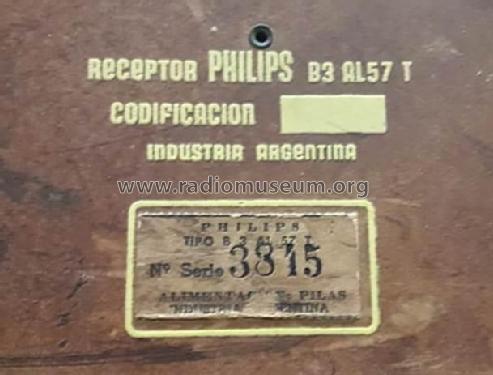 B3AL57-T; Philips Argentina, (ID = 2382687) Radio