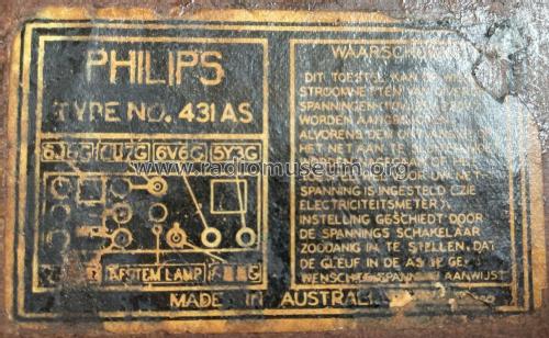 431AS; Philips Australia (ID = 2776498) Radio