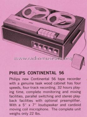 Vintage 60s Philips EL3556A Reel To Reel Tape Recorder Player