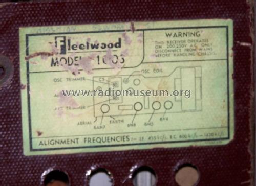 Fleetwood 1003; Fleetwood Television (ID = 1385732) Radio