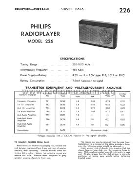 Goldcoaster Transistor 7 226; Philips Australia (ID = 2747430) Radio