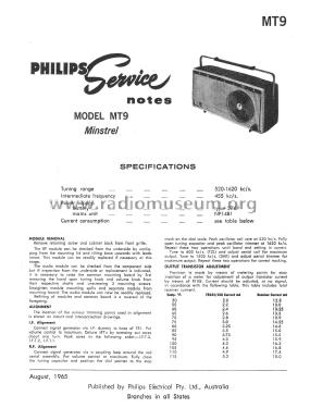Minstrel 7 MT9; Philips Australia (ID = 2748524) Radio