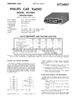 NT346V; Philips Australia (ID = 2751400) Car Radio