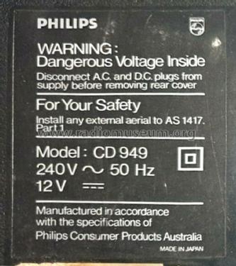 P10 CD949; Philips Australia (ID = 2727289) TV Radio