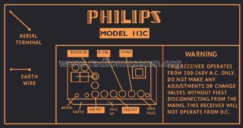 Radioplayer 113C; Philips Australia (ID = 2783638) Radio