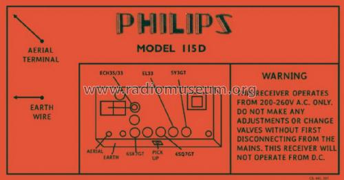 Radioplayer 115D; Philips Australia (ID = 2783645) Radio