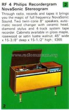 Recordergram Nova Sonic RF4; Philips Australia (ID = 2034102) Radio