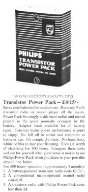 Transistor Power Pack NP1480; Philips Australia (ID = 2413936) Power-S