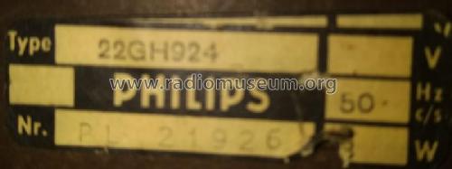 22GH924; Philips Belgium (ID = 2537846) Radio