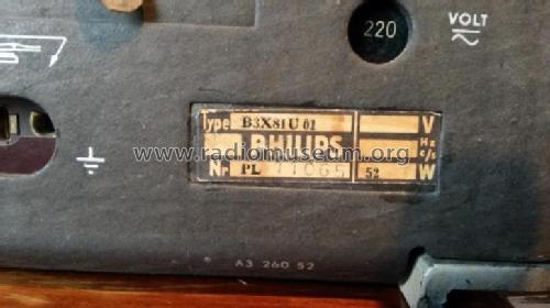 B3X81U /01; Philips Belgium (ID = 2036720) Radio