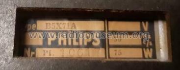 B5X71A; Philips Belgium (ID = 2538679) Radio