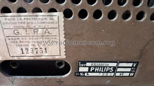 BX221U /10; Philips Belgium (ID = 3032509) Radio