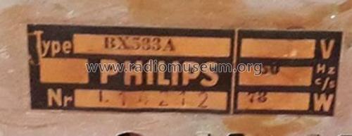 BX553A; Philips Belgium (ID = 2597200) Radio