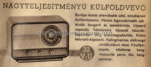 32U; Philips Hungary, (ID = 2223649) Radio