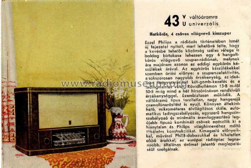43U; Philips Hungary, (ID = 2227739) Radio