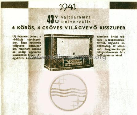 43V; Philips Hungary, (ID = 1600557) Radio
