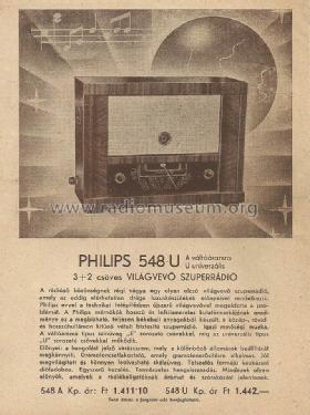 548A; Philips Hungary, (ID = 1489974) Radio