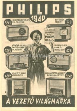 62VR; Philips Hungary, (ID = 1946472) Radio